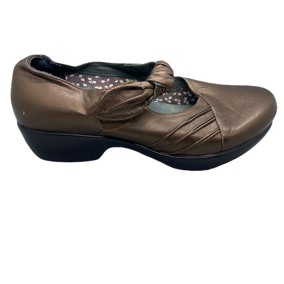 Dansko Ainsley Bronze Metallic Leather Mary Jane Comfort Clogs Sz 41 #2409060200 - Picture 7 of 13